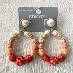 CHICO’S Orange & Tan Earrings